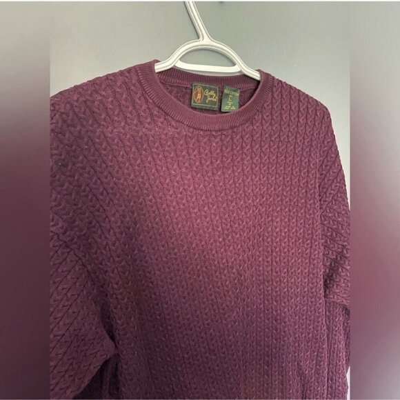 Vintage Bobby Jones Golf Sweater Purple Knit Long Sleeve Pullover Size Large - Picture 3 of 5